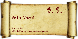 Veis Vazul névjegykártya